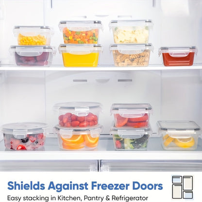 Food Storage Containers Set BPA-Free Airtight – Meal Prep Containers with Easy-Snap Lids Labels & Marker 24 48pcs Pantry Kitchen Organizer
