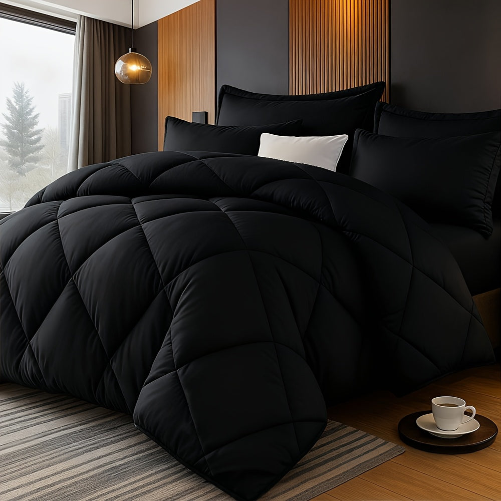 Comforter Set 2/3 Piece – Diamond Grid Quilted Down Alternative Comforter with Pillowcases, Soft Microfiber Breathable All Season Bedding