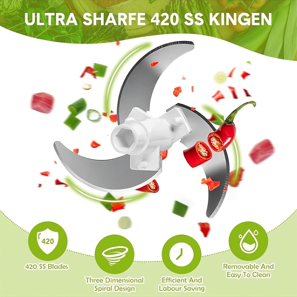 Vegetable Chopper with 3/5 Blades, Multifunctional Onion Chopper, Food Dicer & Salad Cutter with Container