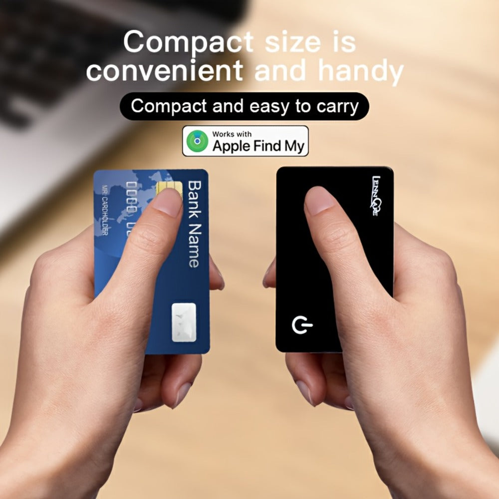 GPS Tracking Card No Subscription Real-Time Locator – Apple Find My Compatible (iOS) Global Coverage Hidden Tracker for Wallet Car Bag