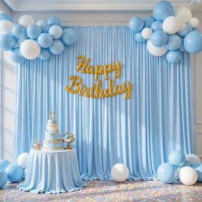 4-Pack 5x10ft Elegant Spandex Photography Backdrop | Wear-Resistant, Wrinkle-Free, Soft & Opaque Party Decoration Banners for Weddings