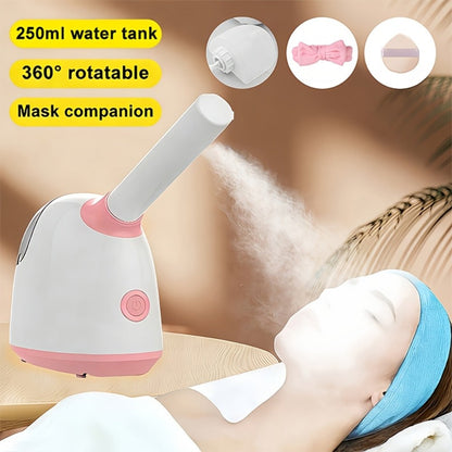 Pink Tabletop Facial Steamer Family with Five Regular, Upgraded, 3-in-1, Large-Tank or Portable Options