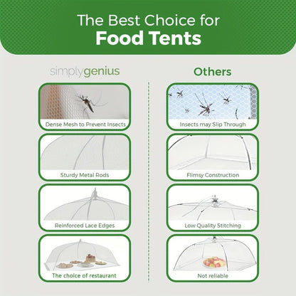 Pop-Up Mesh Food Covers for Outdoor Use – Large Collapsible Tent Covers for Picnic, BBQ, Buffet & Gatherings (3pcs / 9pcs)