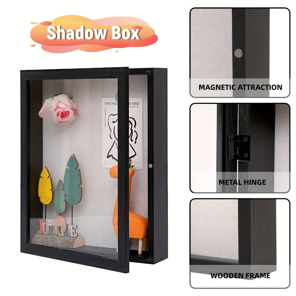 Shadow Box Frame 12x16 – Large Deep Display Case with Plexiglass Cover for Photos, Medals, Flowers, Memorabilia & Keepsakes