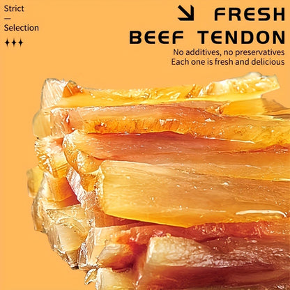 Beef Tendon Dog Chews – Natural Beef Strips Cubes & Diced Beef with Egg Yolk, High Protein Long-Lasting Dental Chews & Training Treats