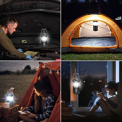 Collapsible Camping Lantern Rechargeable Bulk Set – Foldable USB LED Pendant Light for Camping, Power Outages & Emergency Survival