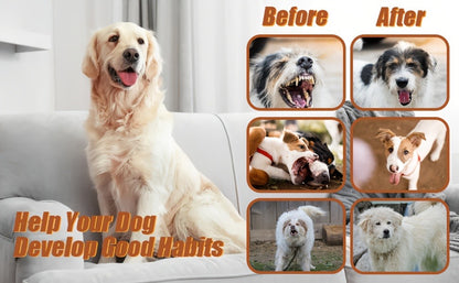 Ultrasonic Anti-Barking Device – Automatic Dog Bark Deterrent with 3 Frequency Modes & 50ft Range | Rechargeable 1500mAh