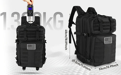 Tactical Military Backpack 50L – Large Capacity Molle Rucksack for Camping, Hiking, Hunting, Fishing & Travel
