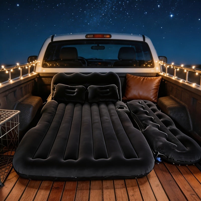 SUV Back-Seat Inflatable Mattress with Electric Pump, Storage Bag and Repair Kit in Four Colors