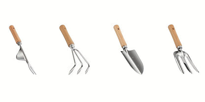 Gardening Kit 9-Piece with Gloves & Carry Bag | Heavy Duty Rust-Resistant Garden Tool Set Trowel Weeder Pruner Rake | Planting Gift