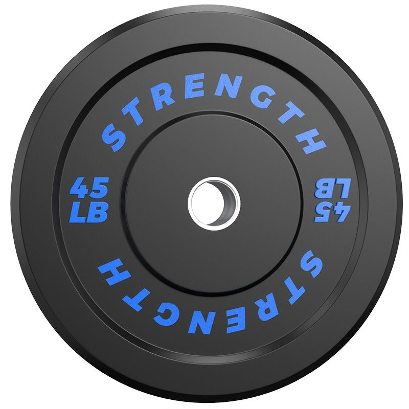 Black Olympic-Style Weight Plates with Colored Weight Markings in 10, 15, 25, 35 or 45 lb Options