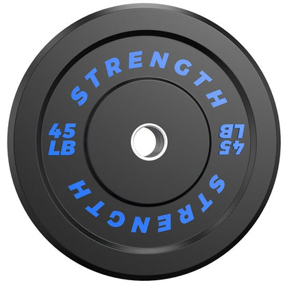 Black Olympic-Style Weight Plates with Colored Weight Markings in 10, 15, 25, 35 or 45 lb Options