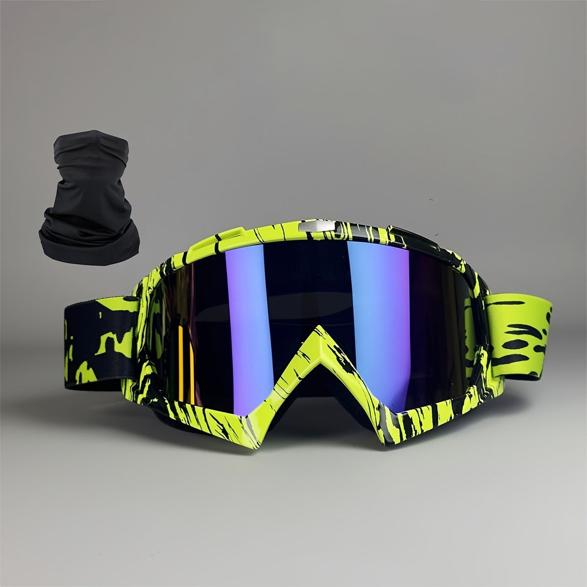 Thirty-Style NAFEIB Ski Goggle and Matching Headwear Set with Mirrored, Clear, Silver and Gray Lens Options