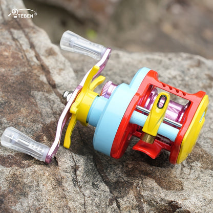 Baitcasting Reel with DC & Magnetic Brake System – 7.2:1 Gear Ratio, 5+1 Metal Bearings, Drag Alarm, Left/Right Hand