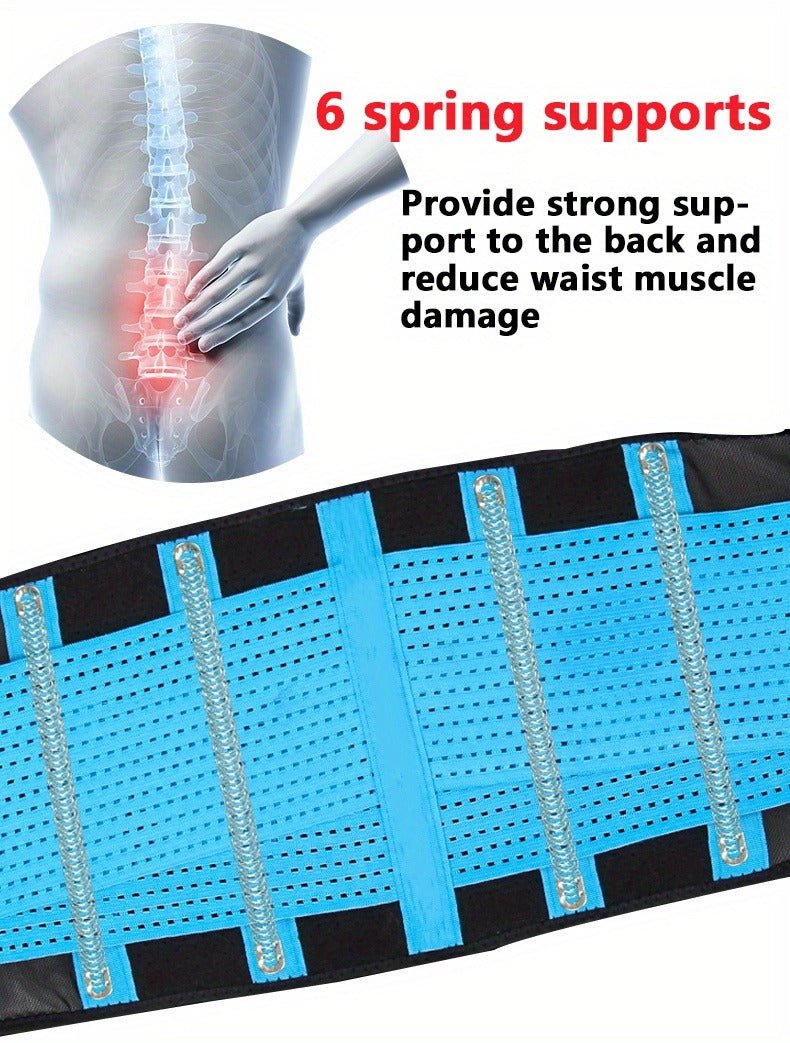 Weightlifting Belt for Men Women – Adjustable Gym Waist Support Belt with Hook-and-Loop Closure, Breathable Polyester Back Brace