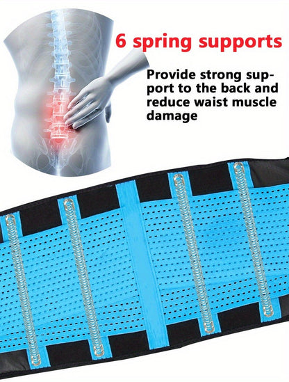 Weightlifting Belt for Men Women – Adjustable Gym Waist Support Belt with Hook-and-Loop Closure, Breathable Polyester Back Brace