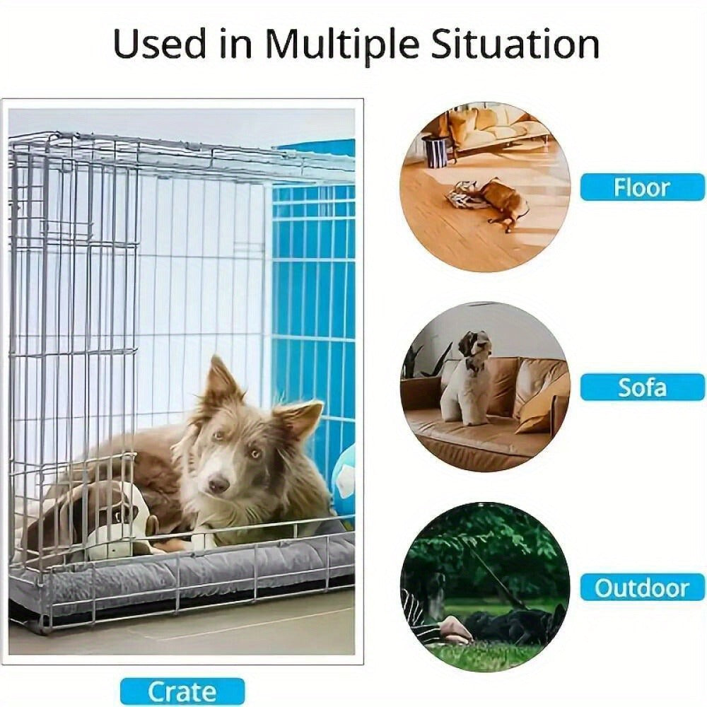 Rectangular Plush Dog Sofa Bed with Raised Bolsters, Gray L Checkout Option and Two-Surface Presentation