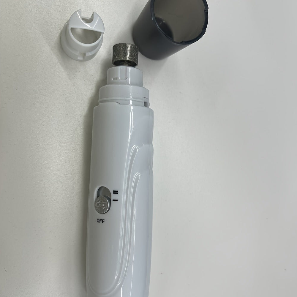 Pet Nail Grinder, DXYE WANIR Rechargeable Two-Speed Tool with Three Port Sizes and White Finish