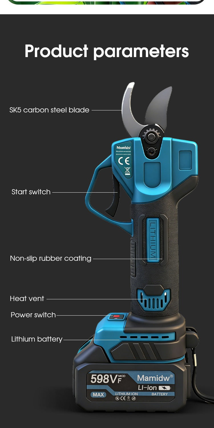 Cordless Electric Pruning Shears for Makita 18V - SK5 Blade, 1.18" Cut, Pure Copper Motor for Garden, Patio and Yard Use