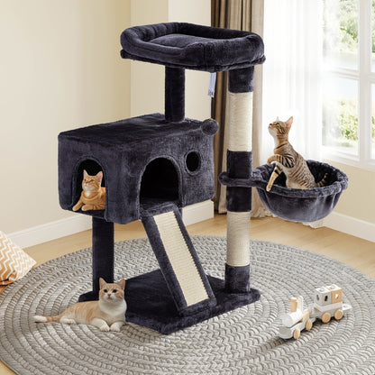Multi-Level Cat Tree in 36-, 65-, 68- or 81-Inch Heights with Perches, Condo, Hammock and 30 Color, Pattern or Layout Options
