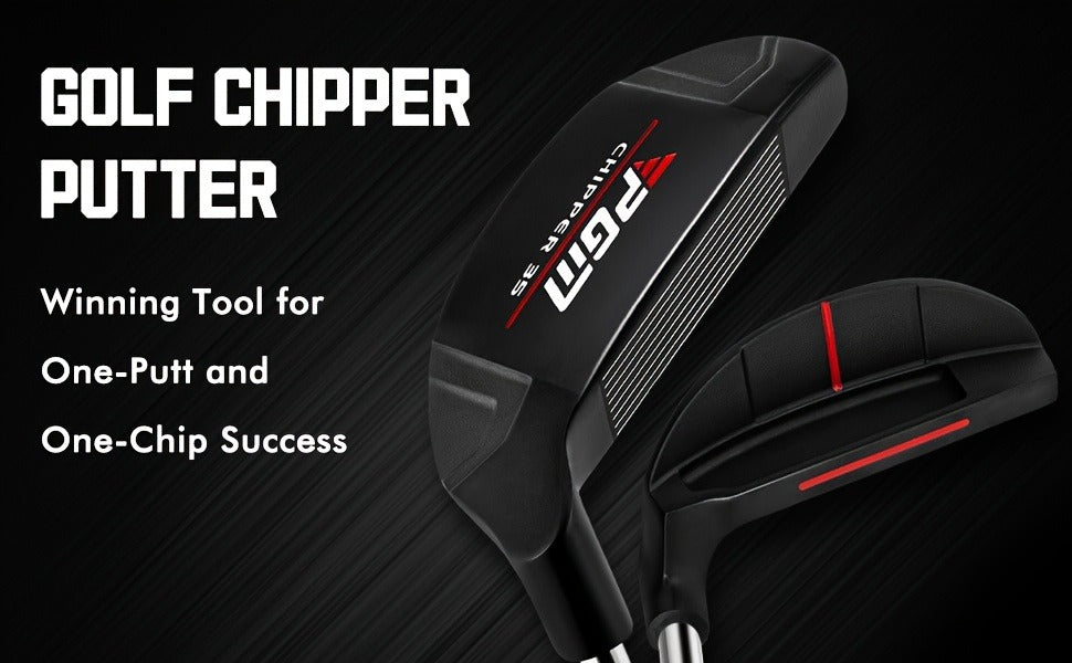 Golf Chipper Club Stainless Steel Head Regular Flex Steel Shaft 35 or 43 Degree Loft Blade Putter for Men Women Short Game Chipping Putting