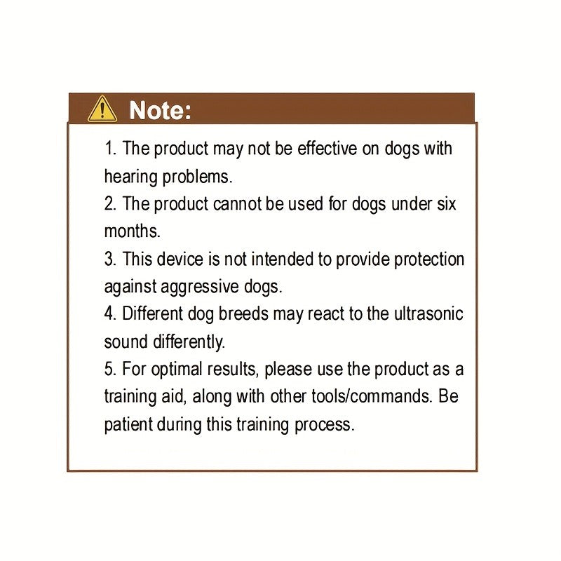 Ultrasonic Dog Bark Control Device 3-in-1 Anti Barking Trainer 3 Frequency Modes 16.4Ft Range for Garden, Patio and Yard Use