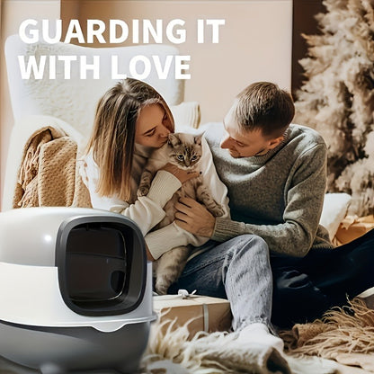 Enclosed Cat Litter Box with Odor Control – Foldable Top Entry Design, Splash-Proof Walls, Compact Size for Small Spaces