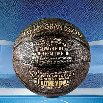 Motivational Basketball Gift for Teenagers, Grandson & Grandchild – International Standard Size, Inspirational Quote Ball