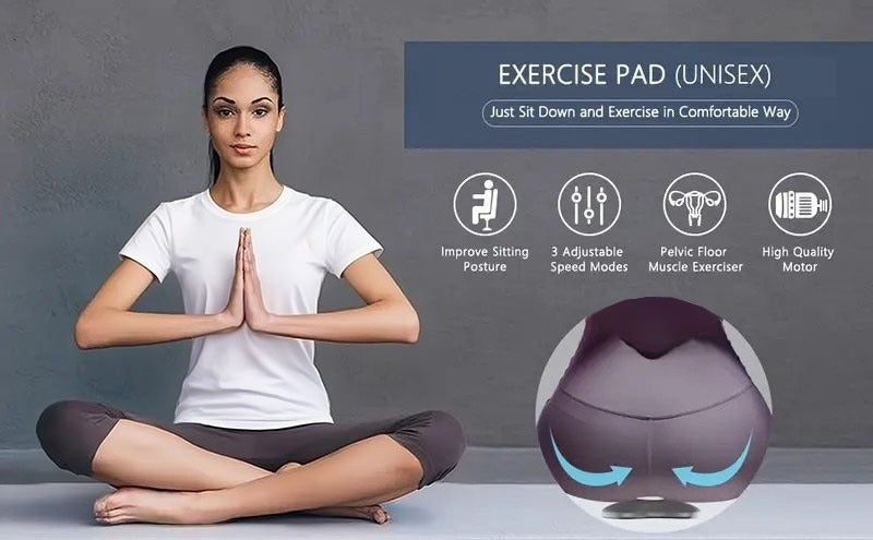 Pelvic Floor Trainer Electric Massage Cushion – 6 Vibration Modes, Wireless Rechargeable, Hip & Leg Muscle Training for Men Women