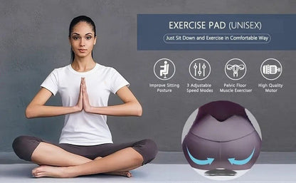 Pelvic Floor Trainer Electric Massage Cushion – 6 Vibration Modes, Wireless Rechargeable, Hip & Leg Muscle Training for Men Women