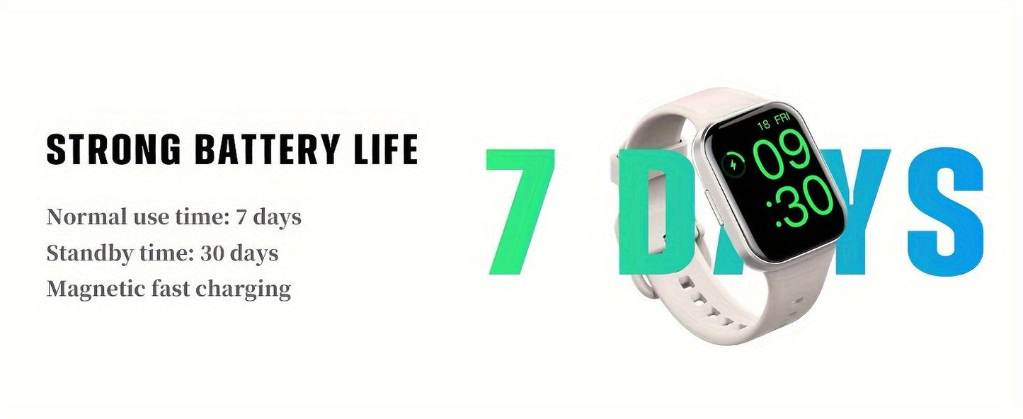 Smartwatch 1.69" HD Screen, 25 Sports Modes, IP68, Color Options & Everyday Wear Design with Activity Tools, Alerts and Color or Strap