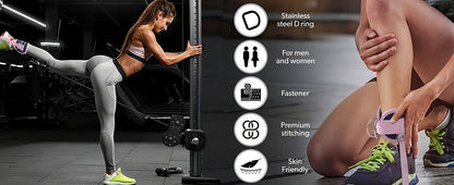 Barbell Squat Pad Set with Wrist Straps & Ankle Straps – Thick Anti-Slip Foam Bar Pad for Hip Thrusts, Squats & Lunges