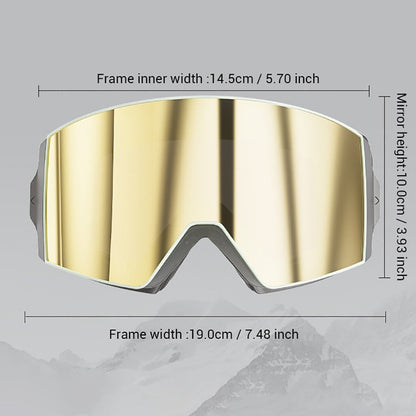 KAPVOE Ski Goggles with Magnet-Attached Interchangeable Lens Interface and Seven K721 Color Codes