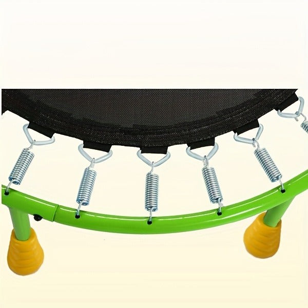 36 Inch Kids Indoor Trampoline with Handle – 7-Leg Safety Design, 2.0mm Steel Frame, 28 Coil Springs, Non-Slip Feet, PP Jump Mat