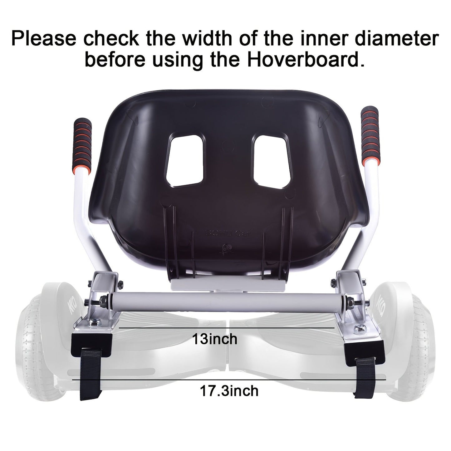 Hoverboard Go Kart Seat Attachment Kit for Kids 6.5"-10" Self Balancing Scooter Conversion Accessories with Off-Road Tires