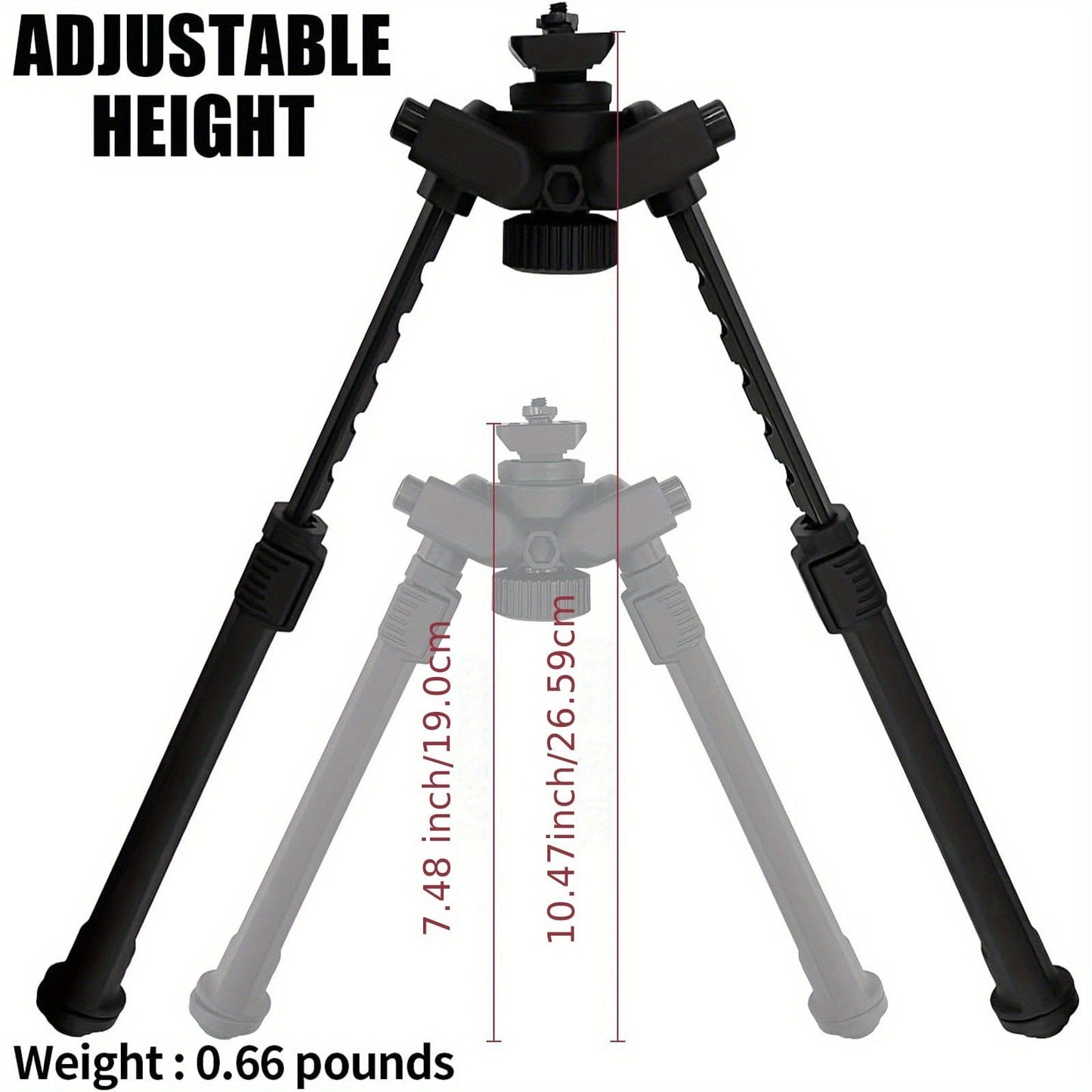M-LOK Bipod Lightweight Aluminum Alloy Foldable Adjustable Rifle Bipod for Hunting Shooting AR15 M4 Tactical Rifle Non-Slip Rubber Feet
