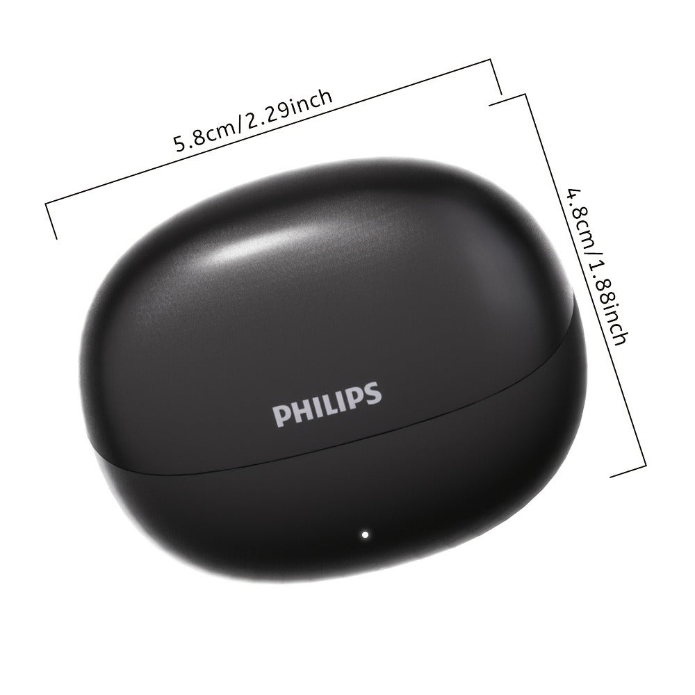 Wireless Earbuds Philips Bluetooth 6.0 Semi-Open Back with Rechargeable Case in White or Black