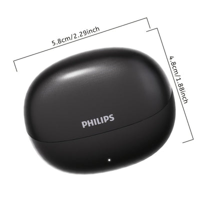 Wireless Earbuds Philips Bluetooth 6.0 Semi-Open Back with Rechargeable Case in White or Black