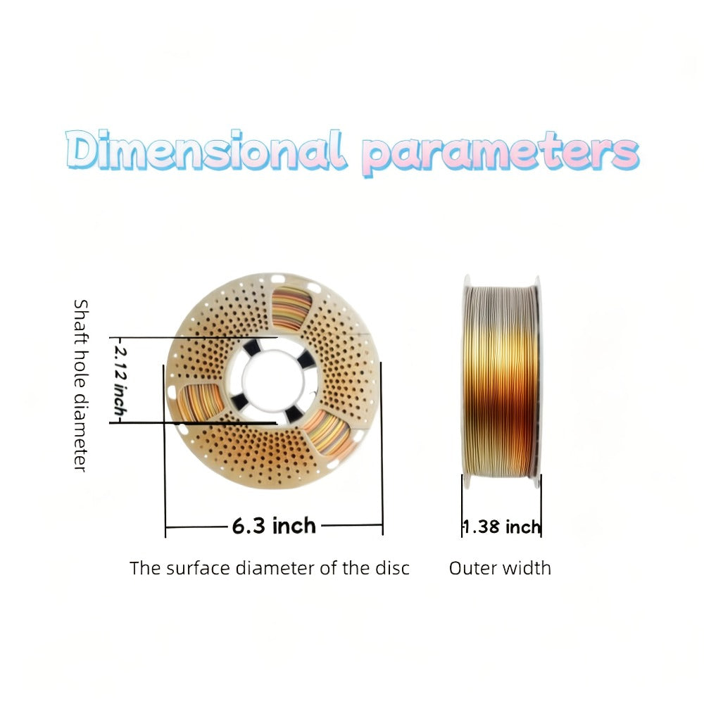 Rainbow Gradient PLA Filament 1.75mm 250g 3-Color Coextrusion for an Everyday Personal Care Routine