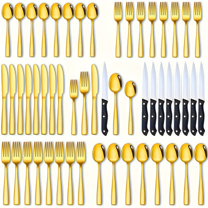 Stainless Steel Flatware Set, Mirror-Polished Cutlery Set for Home & Hotel, Gift Box Included, Silverware for Parties