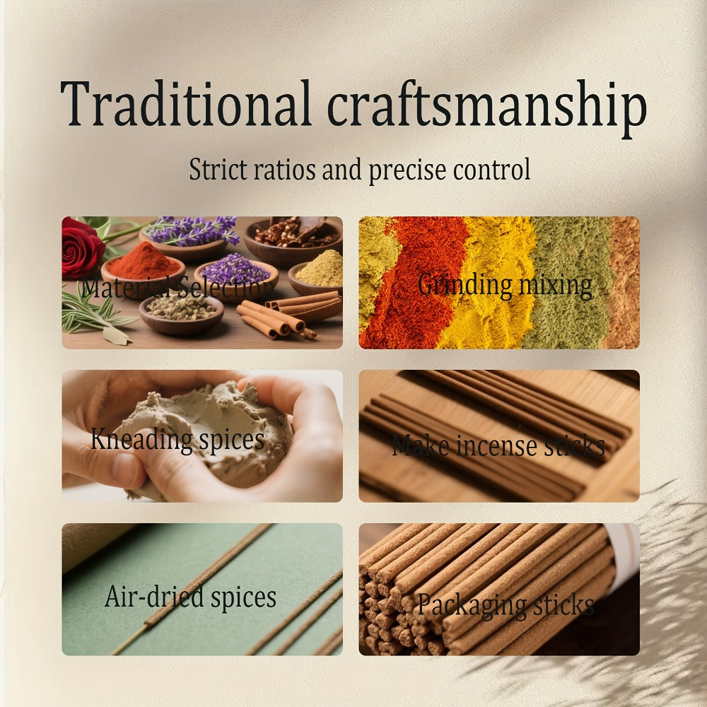 Incense Sticks 200pcs Aromatherapy Incense Set 4 Scents for Meditation Yoga Purification Home for Entryways, Bedrooms and Living Spaces