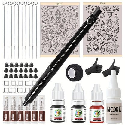 DIY Tattoo Kit for Beginners No Electricity No Drawing for Temporary Body Art, Festivals and Costumes