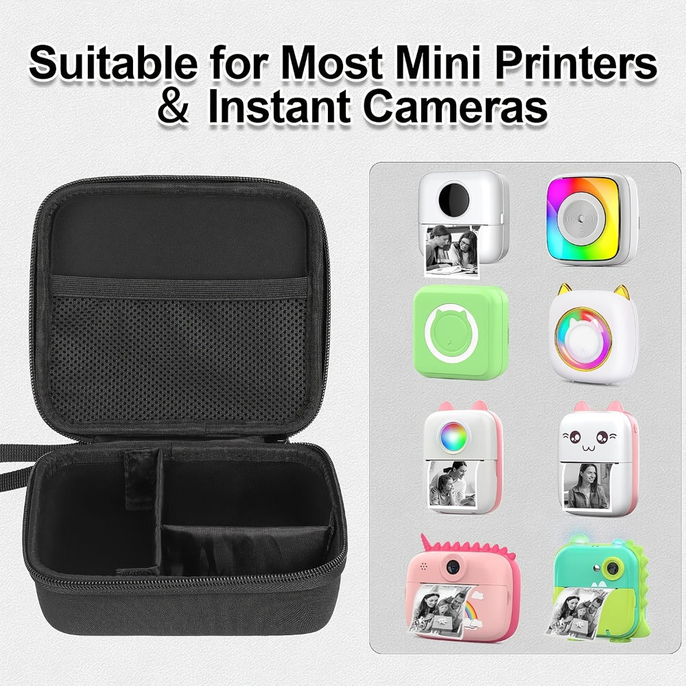 Mini Sticker Printer Carrying Case Hard Protective Box for X5 Thermal Inkless Photo Printer High-Capacity Portable Storage Case Compatible