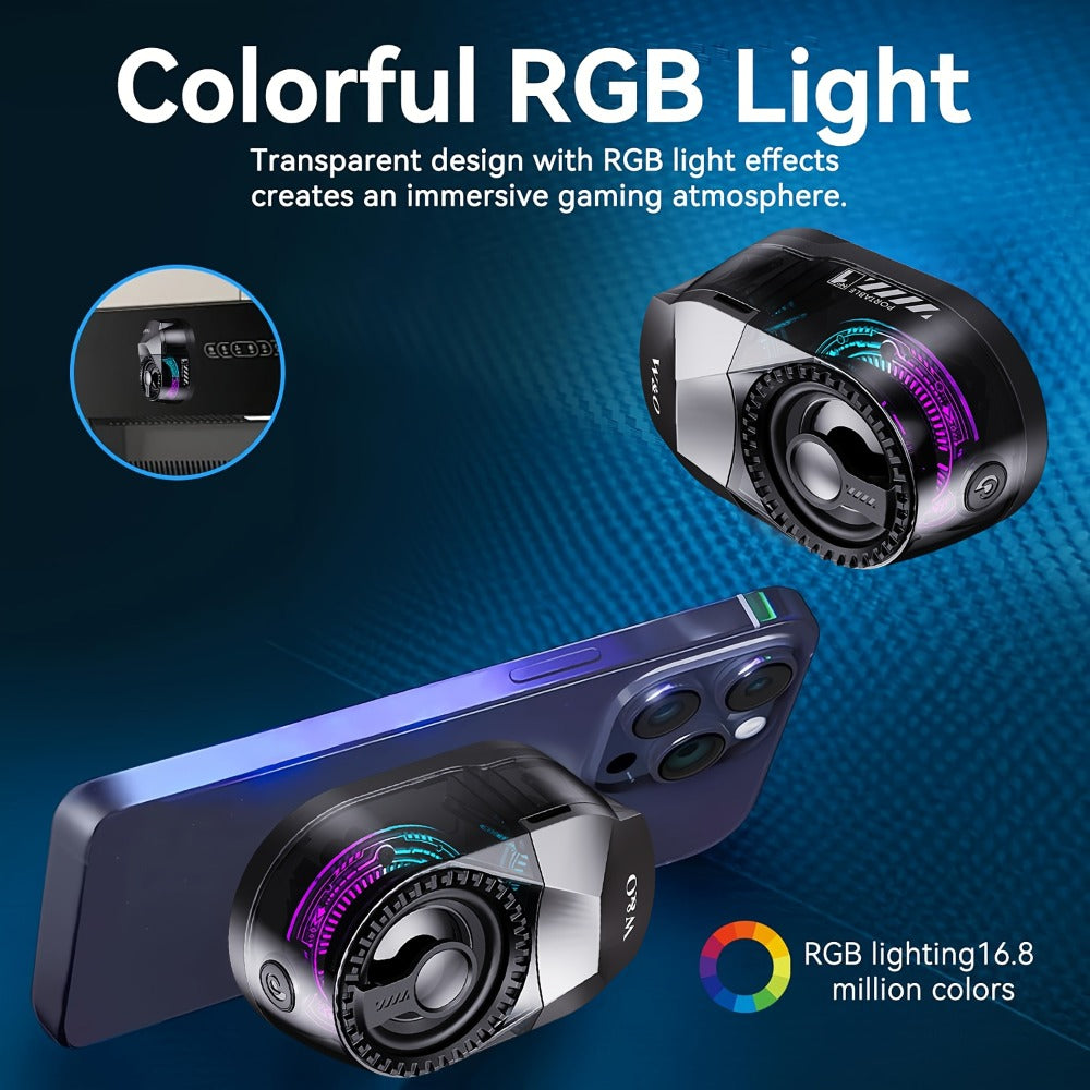5-in-1 Wireless Bluetooth Speaker with Phone Holder & Earbuds, HD Stereo Sound, Colorful Ambient RGB Light