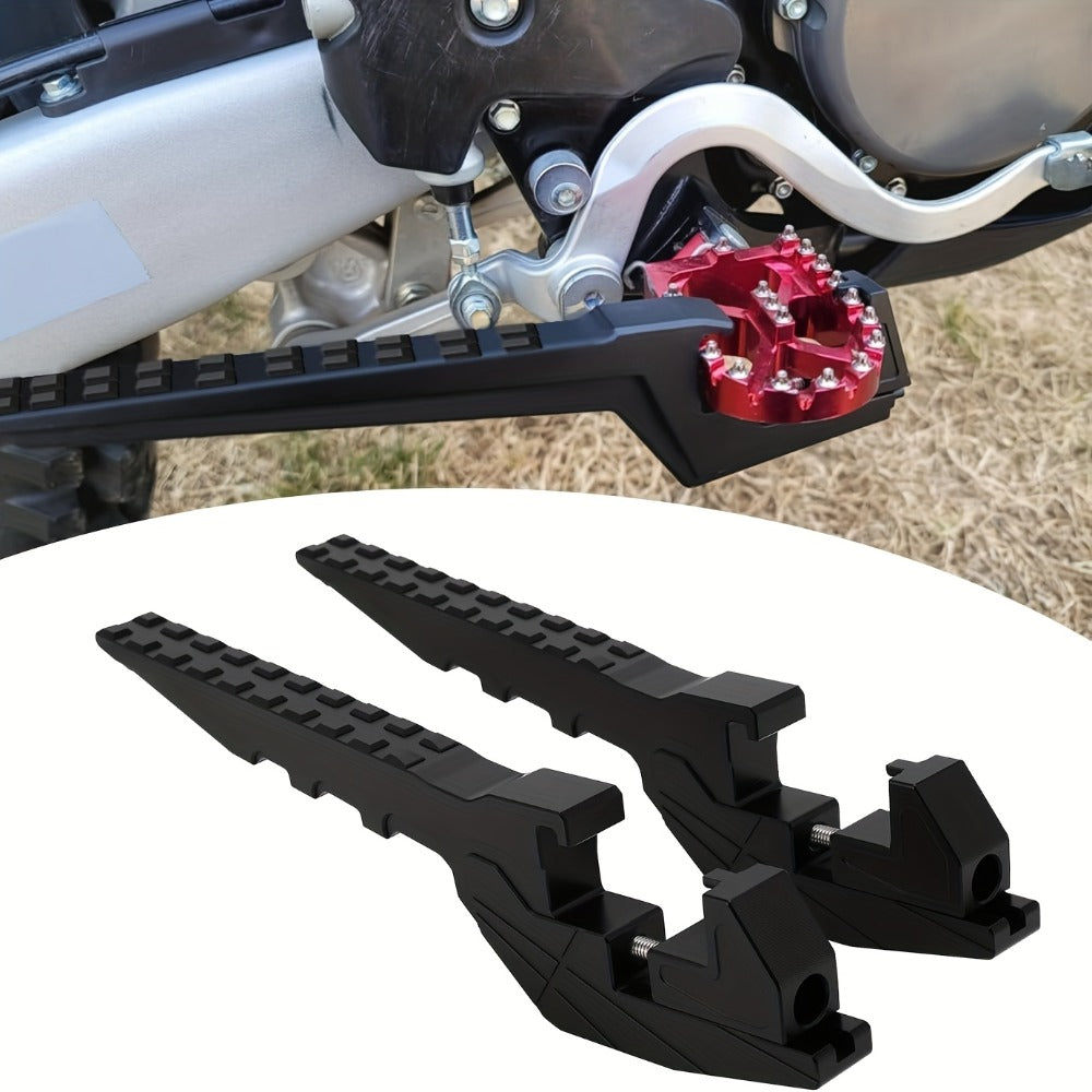 Motorcycle Foot Peg Extensions Adjustable 38-55mm – Universal Metal Footrest Passenger Pegs for Dirt Bike & Off-Road Vehicles, Black