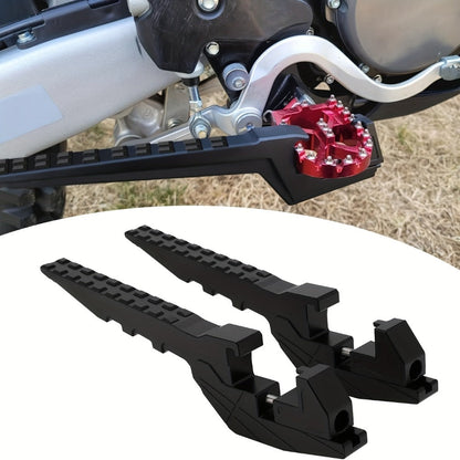 Motorcycle Foot Peg Extensions Adjustable 38-55mm – Universal Metal Footrest Passenger Pegs for Dirt Bike & Off-Road Vehicles, Black