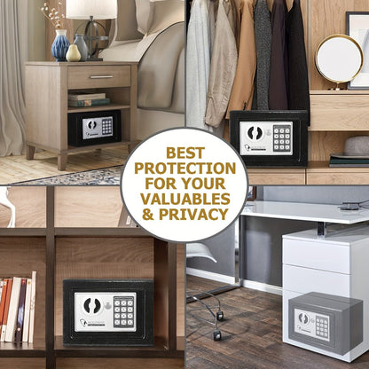 Fireproof Safe Box with Keyboard Lock, ROLOWAY Home & Office Security Safe with Fireproof Bag, Multiple Sizes