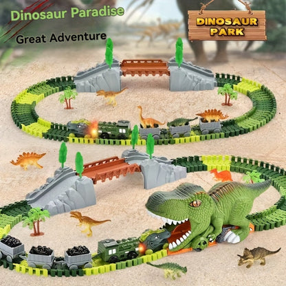 Electric Dinosaur Train Track Set 121pcs with the Listed Color, Size or Set Options for Everyday Use