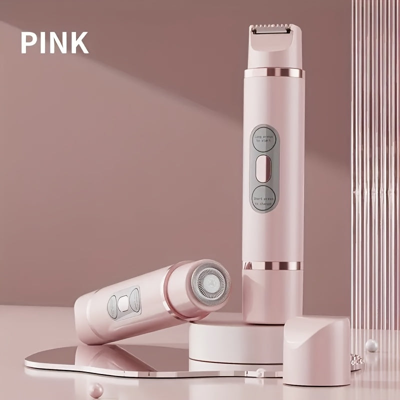 Electric Shaver 2-in-1 Women’s Razor and Trimmer with Stainless Steel Blade, USB Charging and Wet/Dry Use