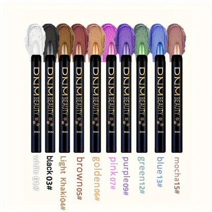 Smoky Eye Shadow Pen Set 10 Colors, Waterproof Rotating Eyeshadow Stick with Pearlescent & Matte Finishes